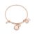 Karma April Birthstone Rose Gold Bangle