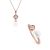 Trendy Pearl & Opal Pendant & Ring Set in Rose Gold Plated Silver