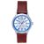 Heritor Automatic Mens Dayne Leather-Band Watch w/Date – Blue Stainless Steel – One Size