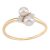 Diamant L’Eternel Womens 9ct Yellow Gold, 0.01ct Diamonds with White Cultured pearl Ring – Size P