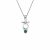 Emerald Taurus Zodiac Allure Necklace in 9ct White Gold