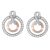 Orphelia ‘Azalea’ WoMens 925 Sterling Silver Drop Earrings – Silver/Rose ZO-7095/1 – Silver & Rose Gold – One Size