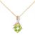 Diamant L’Eternel Womens 9ct Yellow Gold 0.65ct Peridot and 0.03ct Diamond Pendant – One Size