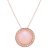 Diamant L’Eternel Womens 9ct Rose Gold Diamond and Pink Opal Pendant Necklace – Size P 1/2