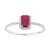 Diamant L’Eternel Womens 18ct White Gold Ruby and Diamond Gemstone Ring – Size Q