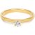 Tresor 1934 Womens Trilani Feminine Sterling Silver Ring – Gold – Dimension R