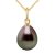 Diadema Womens – Pendant – Yellow Gold and Tahitian Pearl – Natural – One Size