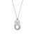 Orphelia WoMens 925 Sterling Silver Pendant with Chain – White ZH-4321 – One Size