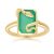 Grand Deco Green Chalcedony Snake Wrap Ring in Gold Plated Sterling Silver