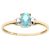 Diamant L’Eternel Womens 9ct Yellow and White Gold Ladies Cubic Zirconia Aquamarine Birth Stone Ring – Size M