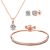 Rose Gold Plated Friendship Set Created with Zircondia® Crystals