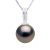 Ateliers Saint Germain Womens Beaded Pendant in White Gold and Real Cultured Tahiti Pearl Round 10-11 mm – One Size