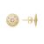 Argento Gold Opal Crystal Disc Earrings – Rose Gold