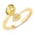 Rafaela Donata Womens Khushi Female Sterling Silver Ring – Gold – Size K