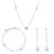 Orphelia ‘Milena’ WoMens 925 Sterling Silver Set: Chain + Bracelet + Earrings – SET-7379 – One Size