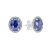 Pandora Glowing Remark Blue Halo Earrings