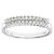 Diamant L’Eternel Womens 9ct White Gold Diamond 2 Row Eternity Ladies Ring – Size K