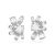 Swarovski Gema Silver Flower Earrings