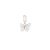 Rebecca Silver Crystal Butterfly Charm – Silver