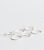 6 Pack of Silver Tone Flower Twist Diamanté Rings New Glance