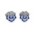 Pandora Blue Pansy Flower Stud Earrings – Silver