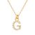 Argento Recycled Gold Letter Crystal Necklace – Letter G