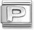 Nomination Oxidised Silver Letter Allure – Letter P