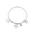 Karma Silver Female friend Middle Bangle – Adjustable