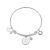 Karma Silver Letter Coin Bangle – Letter D