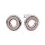 Pandora Signature Two-tone Brand & Pavé Stud Earrings