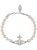 Vivienne Westwood Olympia Pearl Strand Silver Tone Bracelet – Silver