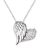 Angel Whisperer Silver Middle Wing Open Necklace – Silver