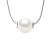 Diadema Womens Freshwater Pearl Necklace 10-11mm Round Black White Serpentine 925 Silver – One Size