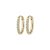 Pilgrim Gold Amiri Pavé Hyperlink Hoop Earrings – Gold