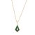 Argento Gold Malachite Diamond Form Necklace