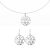 Orphelia ‘Amabella’ WoMens 925 Sterling Silver Set: Chain-Pendant + Earrings – SET-7098 – One Size