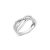 Argento Silver Crossover Crystal Wave Ring – 54