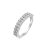 Argento Silver Double Crystal Band Ring – 60