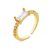 August Woods Gold Transparent Crystal Adjustable Ring – Gold