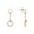 August Woods Gold Circle Crystal Hyperlink Drop Earrings – Gold