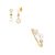 Trendy Pearl, Topaz & Opal Earring & Ring Set in Gold Plated Silver