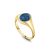 Upright Oval Ashes Resin Ring – Gold, L