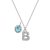 Pave Preliminary B Necklace with Birthstone Appeal Created with Zircondia® Crystals