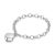 Diamond Drum Urn Bracelet with Hyperlinks Chain – Silver