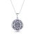 Spherical Filigree Locket With Sapphire Stone – Silver