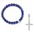 Faceted Lapis Gemstone Stretch Bracelet with Appeal Created with Zircondia® Crystals