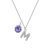 Pave Preliminary M Necklace with Birthstone Attraction Created with Zircondia® Crystals