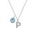 Pave Preliminary P Necklace with Birthstone Appeal Created with Zircondia® Crystals