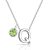 Initial Q Necklace with Birthstone Charm Created with Zircondia® Crystals