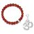 Faceted Carnelian Gemstone Stretch Bracelet with Appeal Created with Zircondia® Crystals